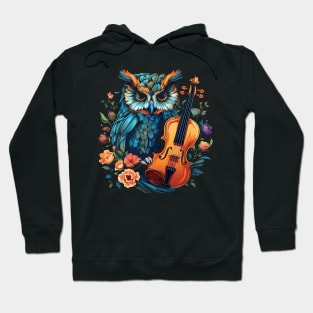 Owl Playing Violin Hoodie